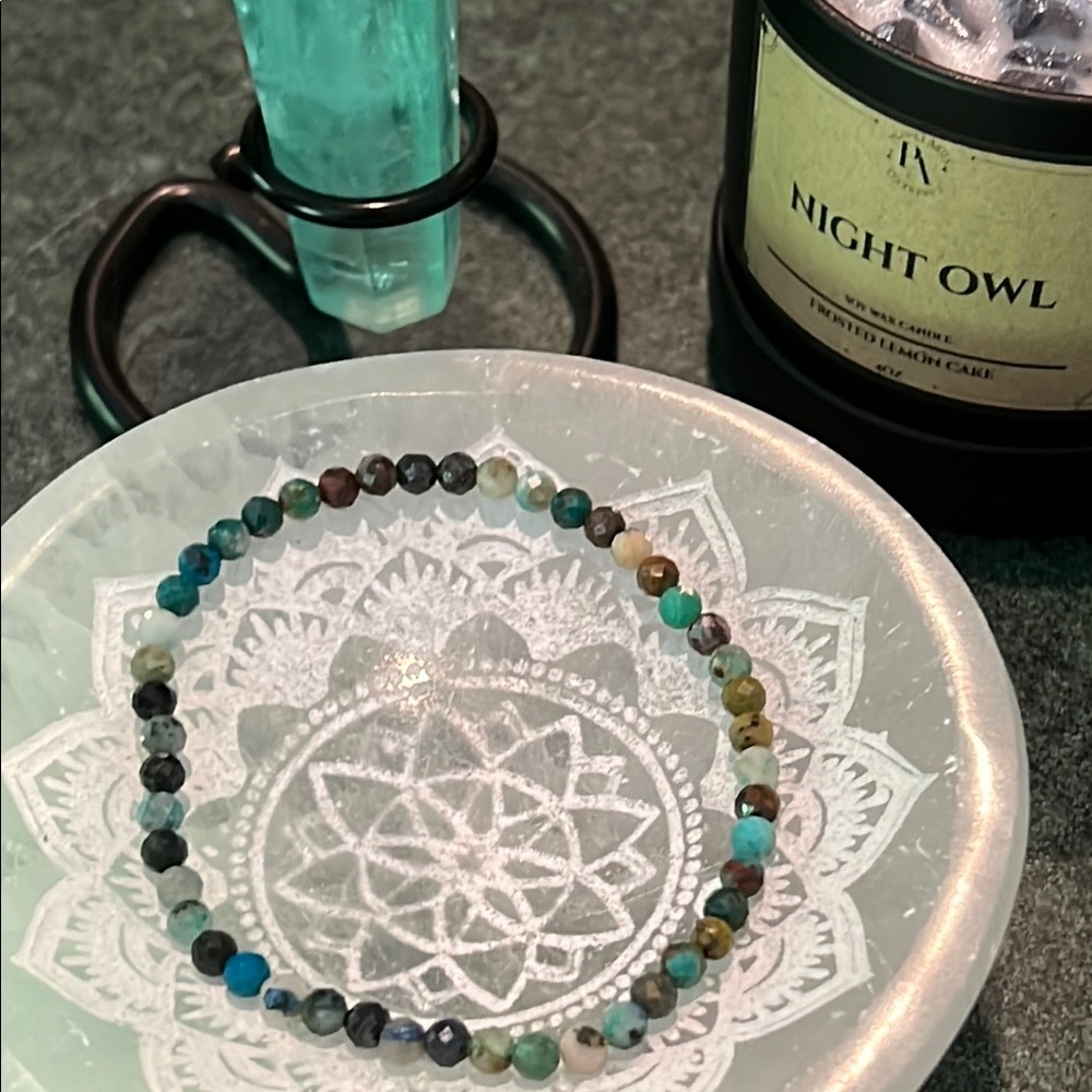 Chrysocholla faceted 4mm